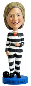 Hillary Clinton Prison Stripes Bobblehead